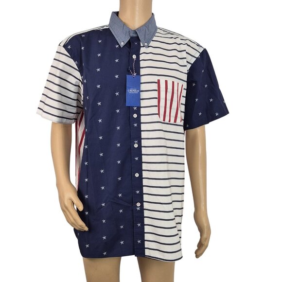 Daniel Cremieux Men's Shirt Size L Blue Label Stars & Stripes Button Up (45) - Picture 2 of 12